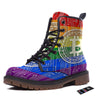 Bitocin LGBT Flag Print Work Boots-grizzshop