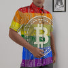 Bitocin LGBT Flag Print Untucked Shirts-grizzshop