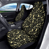 Black And Beige Macaroni Print Pattern Car Seat Covers-grizzshop