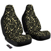 Black And Beige Macaroni Print Pattern Car Seat Covers-grizzshop