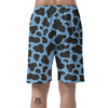 Black And Blue Cow Print Men's Shorts-grizzshop