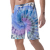 Black And Blue Tie Dye Men's Shorts-grizzshop