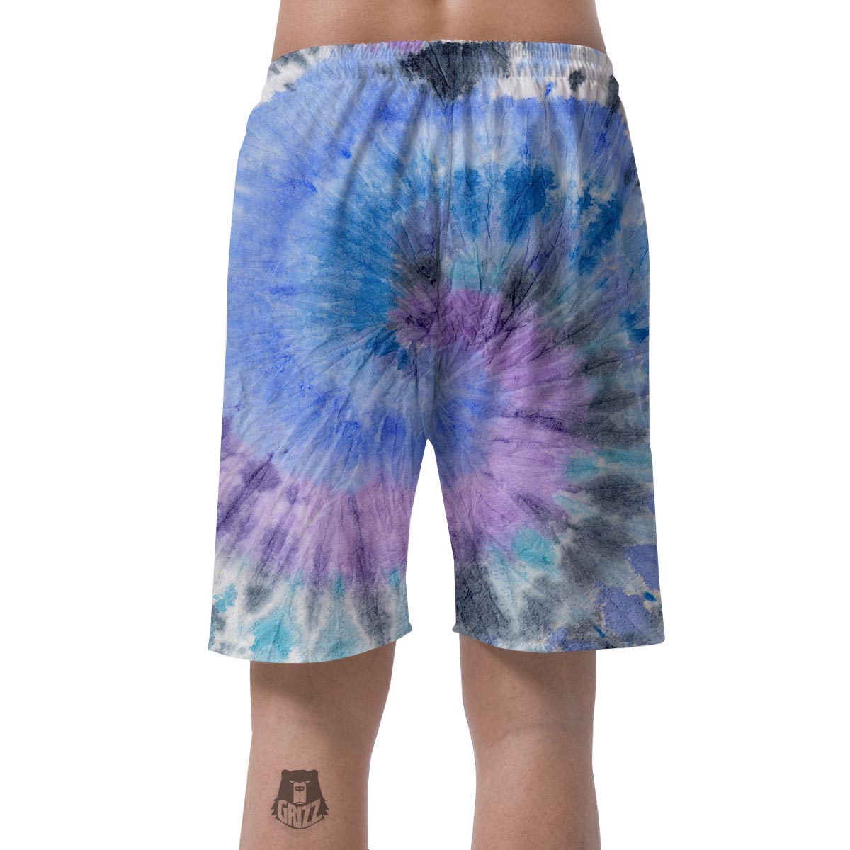 Black And Blue Tie Dye Men's Shorts-grizzshop