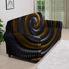 Black And Gold Twisted Snakes Print Sofa Cover-grizzshop