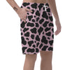 Black And Pink Cow Print Men's Shorts-grizzshop