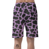 Black And Purple Cow Print Men's Shorts-grizzshop