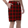 Black And Red Plaid Tartan Men's Shorts-grizzshop