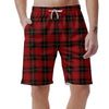 Black And Red Plaid Tartan Men's Shorts-grizzshop