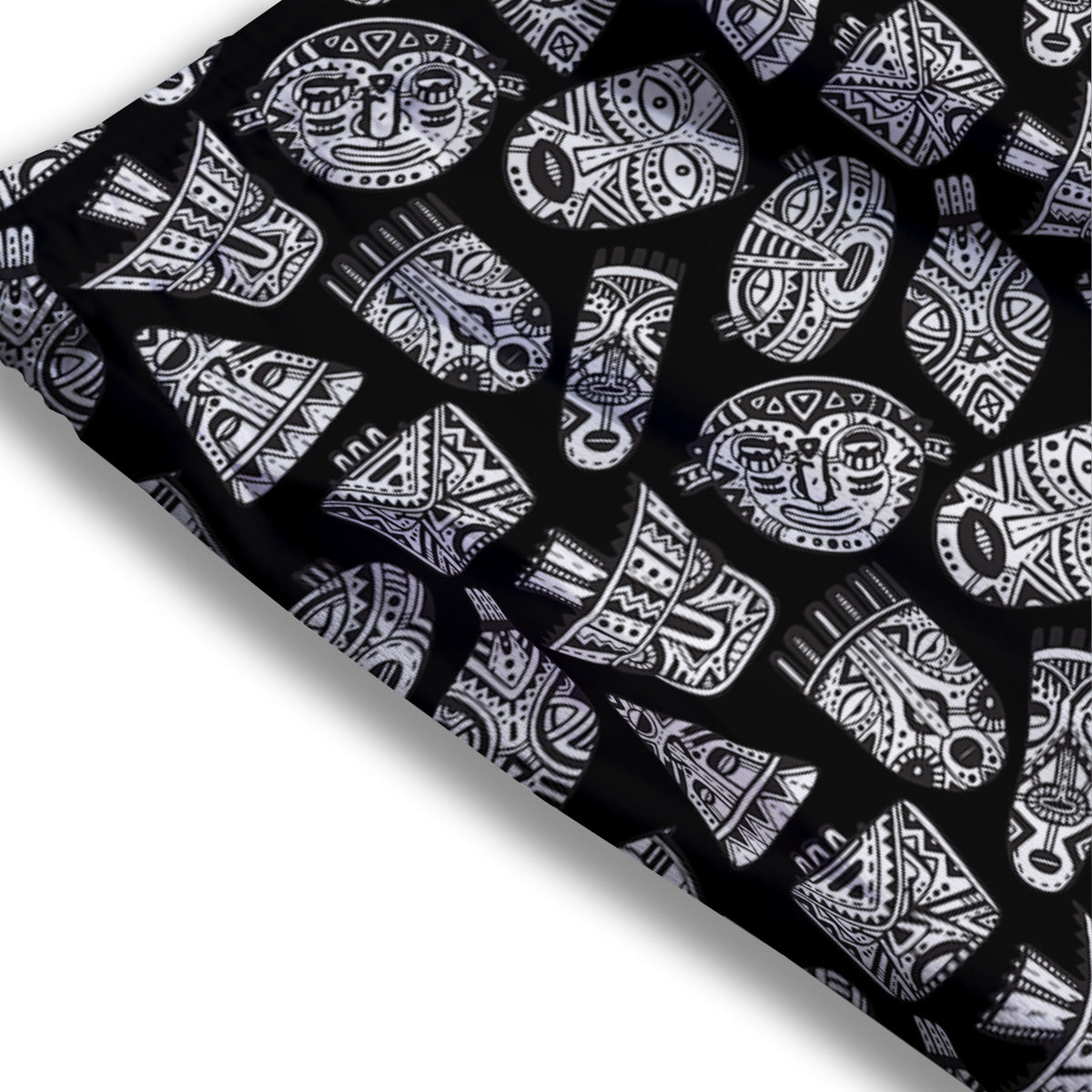 Chinese Zodiac Fire Yin Yang Print Mesh Shorts