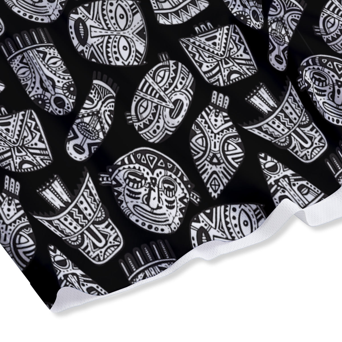 Chinese Zodiac Fire Yin Yang Print Mesh Shorts