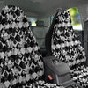 Black And White Chessboard Print Pattern Car Seat Covers-grizzshop