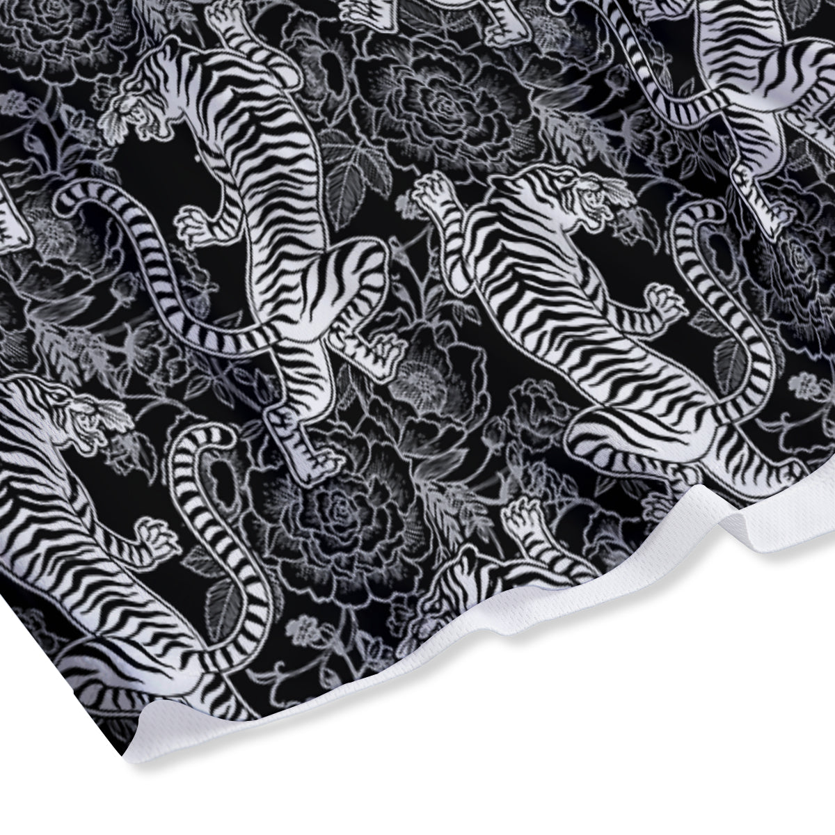 Cannabis Leaf Gold Print Pattern Mesh Shorts