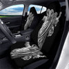 Black And White Demon Goat Print Car Seat Covers-grizzshop