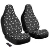 Black And White Ghost Boo Print Pattern Car Seat Covers-grizzshop