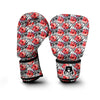 Black And White Hibiscus Boxing Gloves-grizzshop