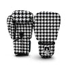 Black And White Houndstooth Boxing Gloves-grizzshop