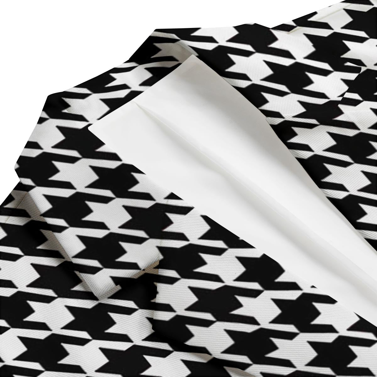 Black And White Houndstooth Men's Blazer-grizzshop