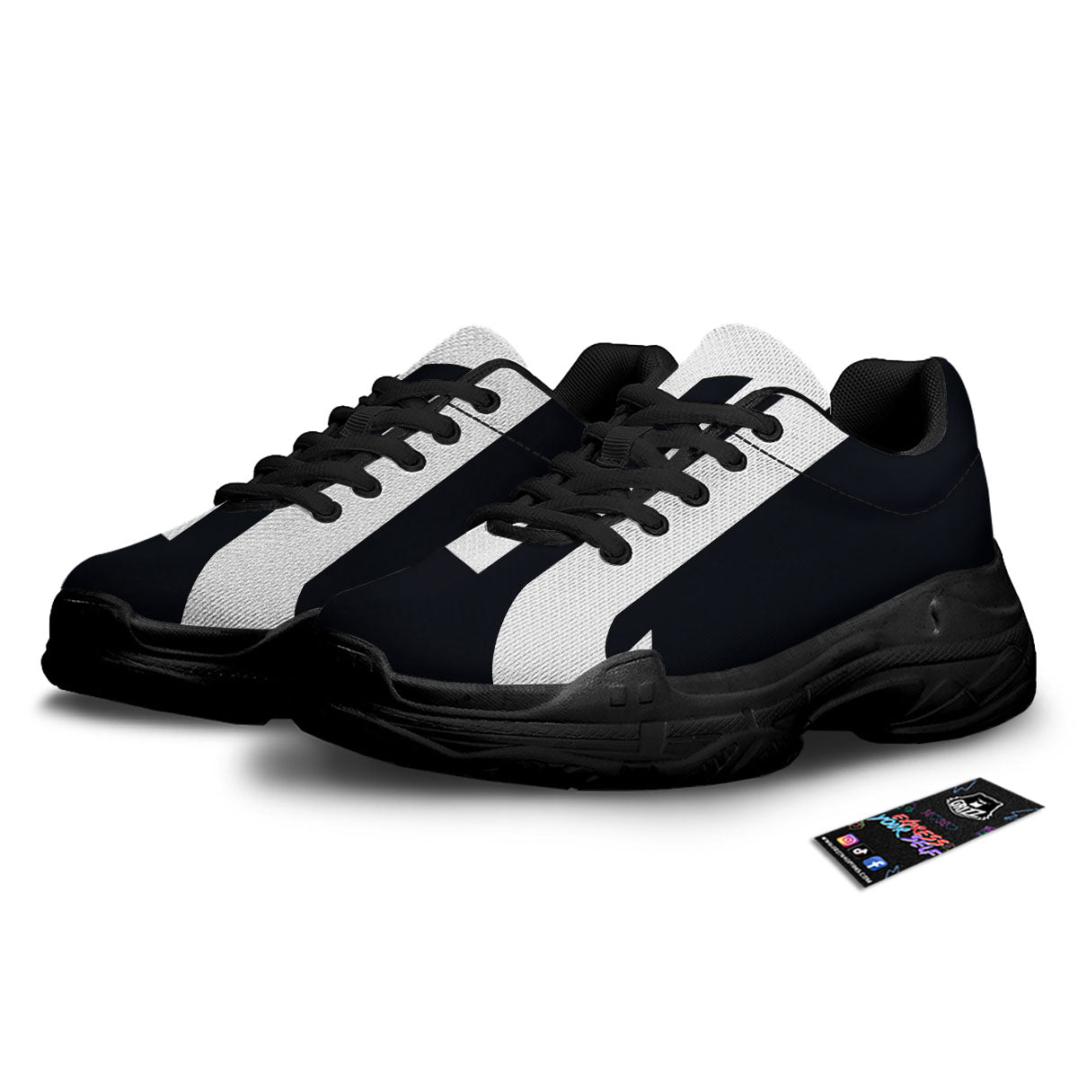 Black And White Scorpio Sign Print Black Chunky Shoes-grizzshop