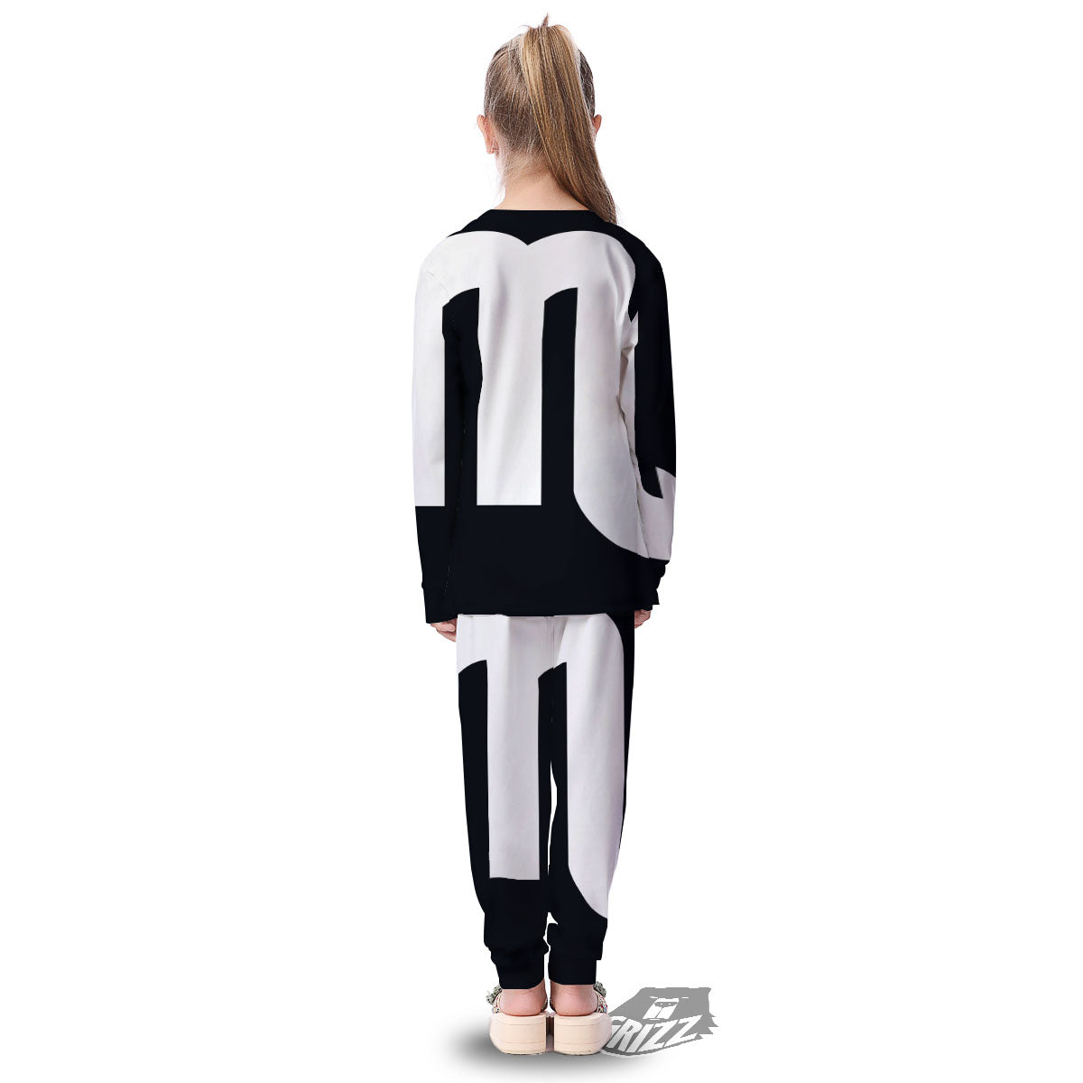 Black And White Scorpio Sign Print Kid's Pajamas-grizzshop