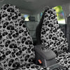 Black And White Skull Grunge Print Pattern Car Seat Covers-grizzshop