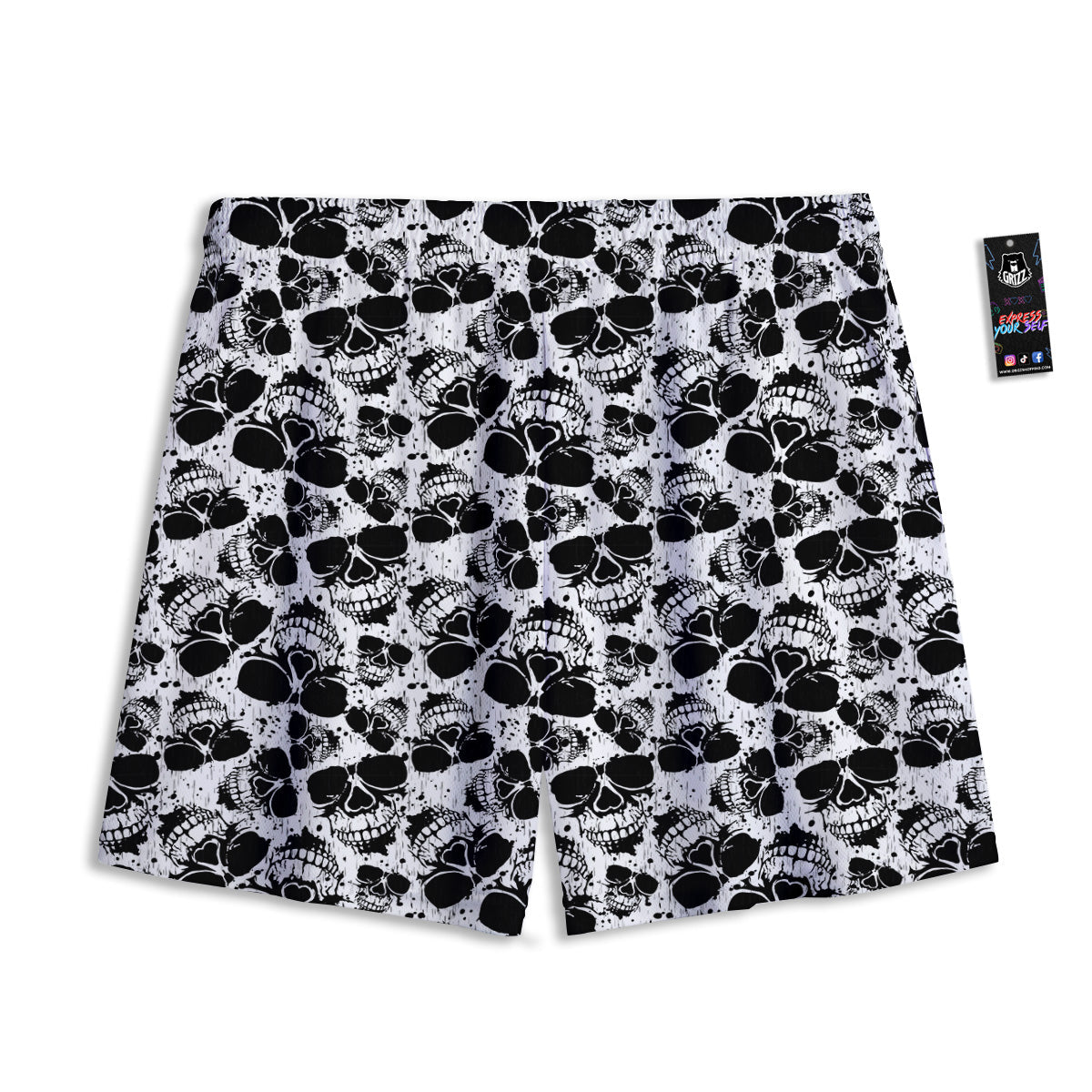 Christmas Decorated Tree Print Mesh Shorts