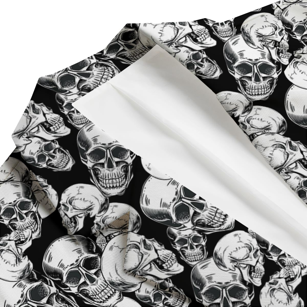 Black And White Skull Men's Blazer-grizzshop