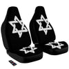 Black And White Star of David Print Car Seat Covers-grizzshop