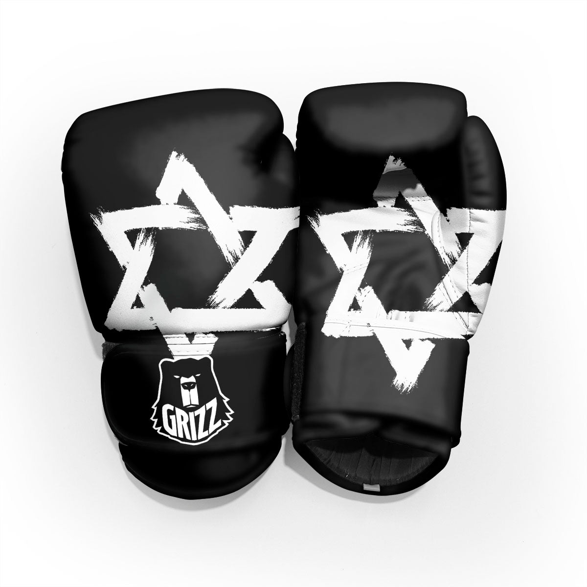 Black And White Star of David Print Pro Boxing Glove