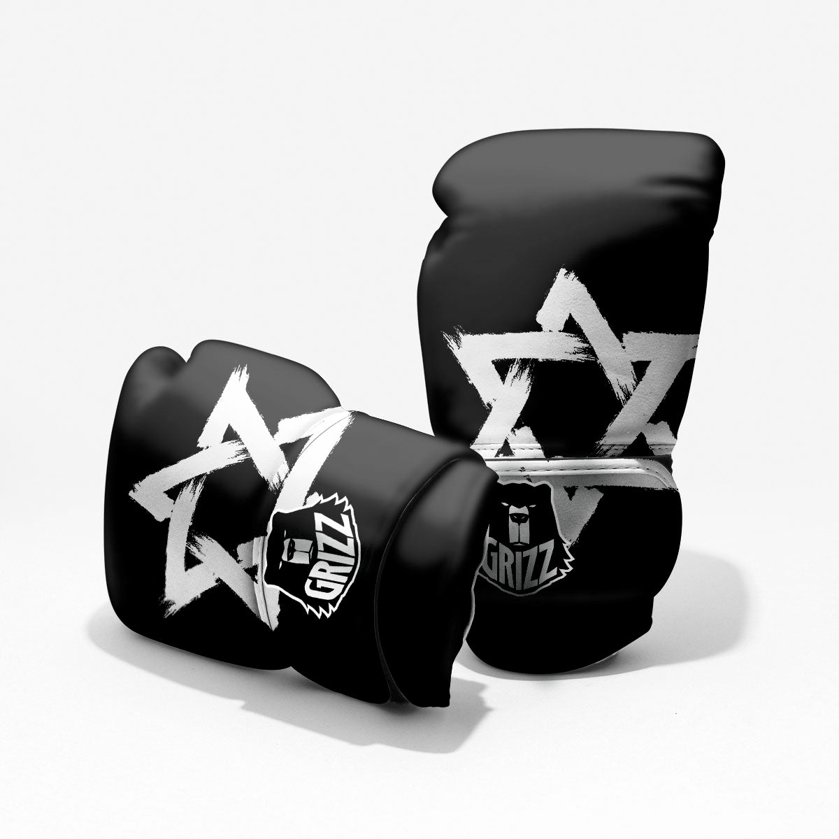 Black And White Star of David Print Pro Boxing Glove