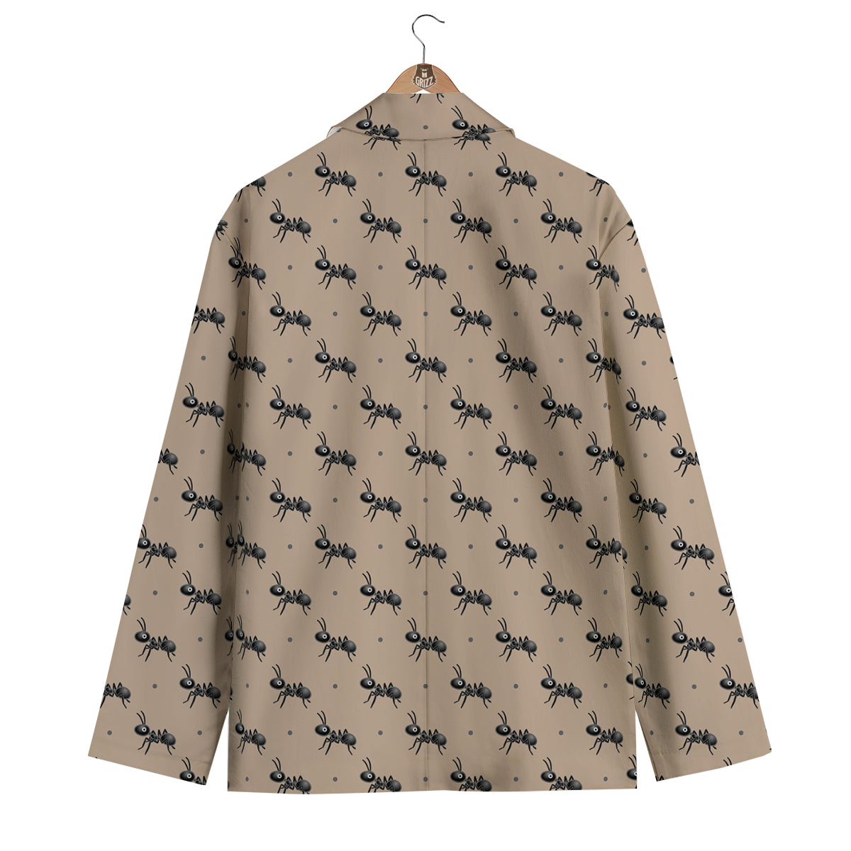 Black Ant Print Pattern Men's Blazer-grizzshop