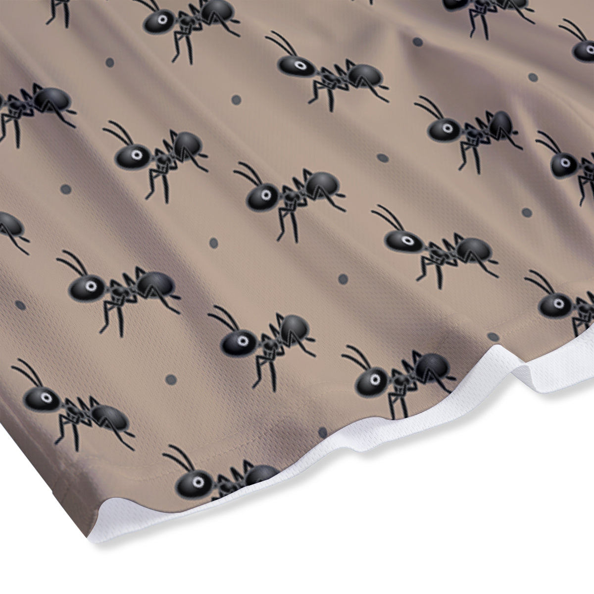 Black Ant Print Pattern Mesh Shorts-grizzshop