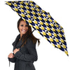 Black Argyle And Blue Yellow Print Pattern Umbrella-grizzshop