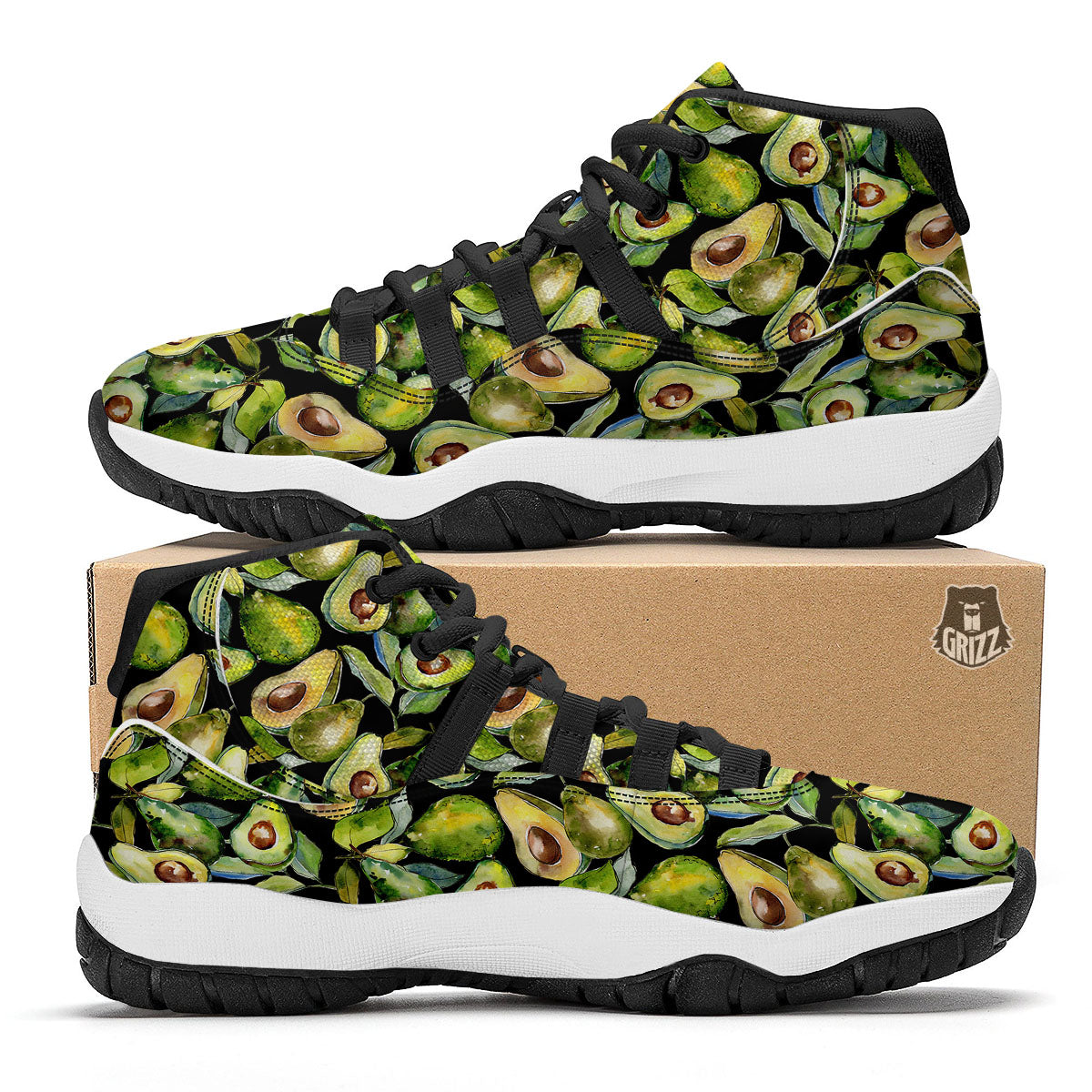 Black Avocado Black Bball Shoes-grizzshop