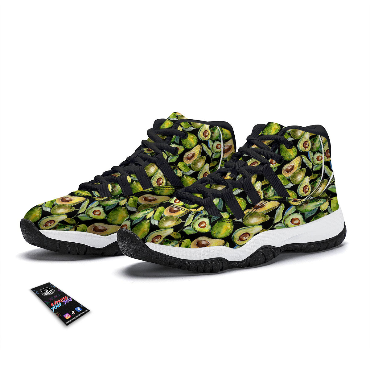 Black Avocado Black Bball Shoes-grizzshop