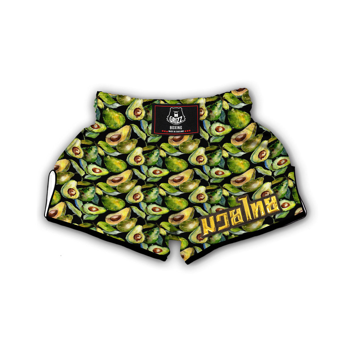 Black Avocado Muay Thai Boxing Shorts-grizzshop