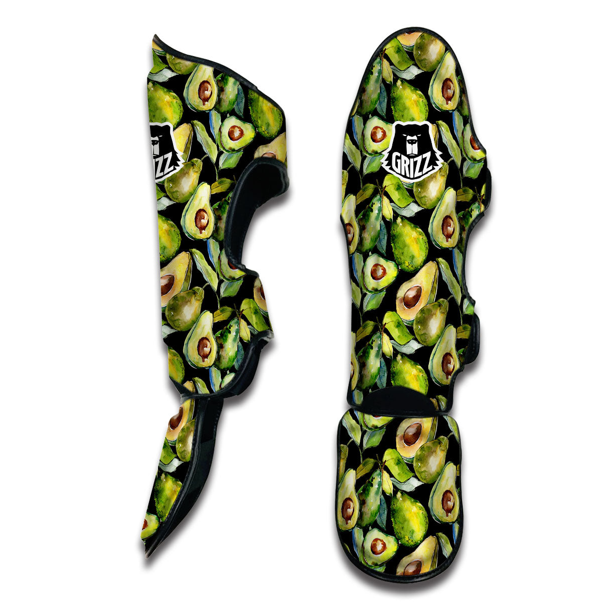 Black Avocado Muay Thai Shin Guards-grizzshop