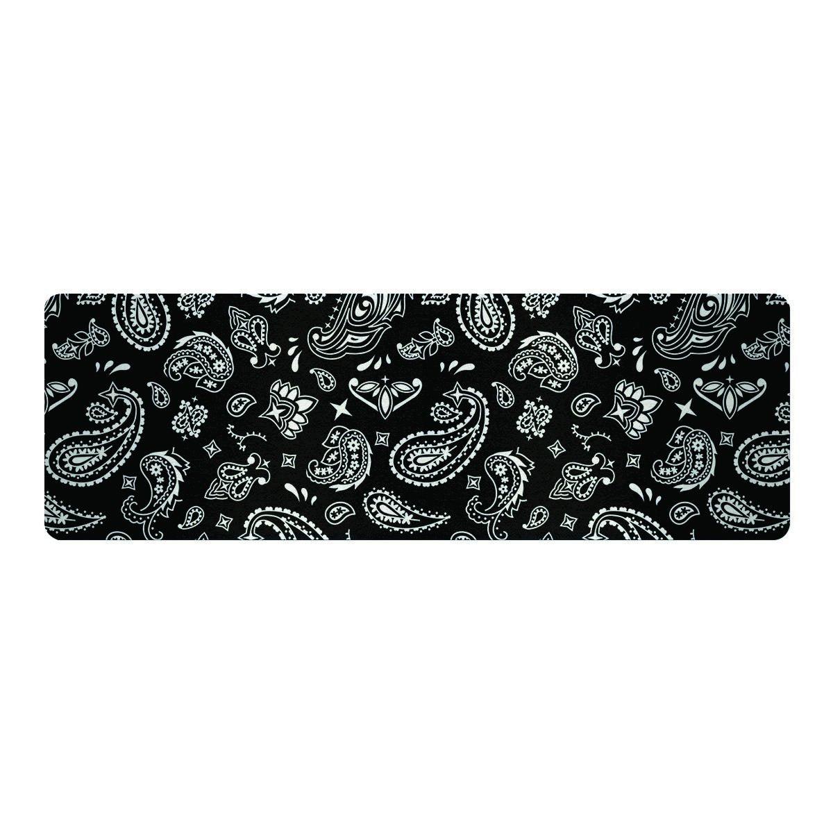 Black Bandana Thin Yoga Mat-grizzshop