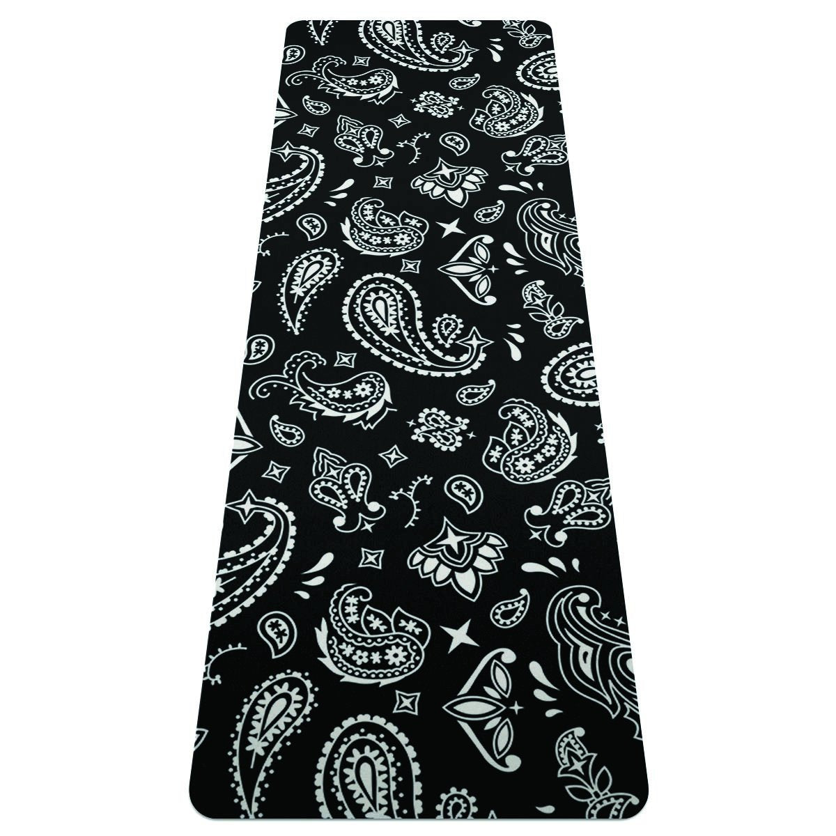 Black Bandana Thin Yoga Mat-grizzshop