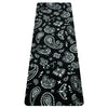 Black Bandana Thin Yoga Mat-grizzshop