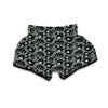 Black Bigfoot Pattern Print Muay Thai Boxing Shorts-grizzshop