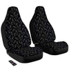 Black Bowling Pins Print Pattern Car Seat Covers-grizzshop