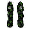 Black Broccoli Print Muay Thai Shin Guards-grizzshop