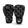 Black Camera Print Pattern Boxing Gloves-grizzshop