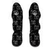 Black Camera Print Pattern Muay Thai Shin Guards-grizzshop