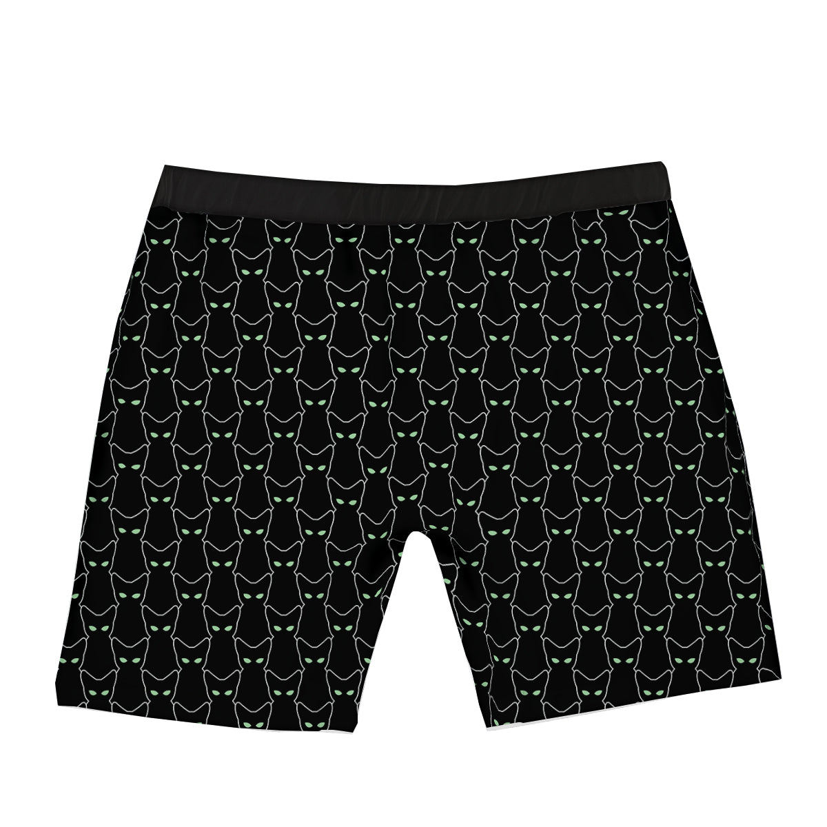 Black Cat Alien Print Pattern Boxer Briefs-grizzshop