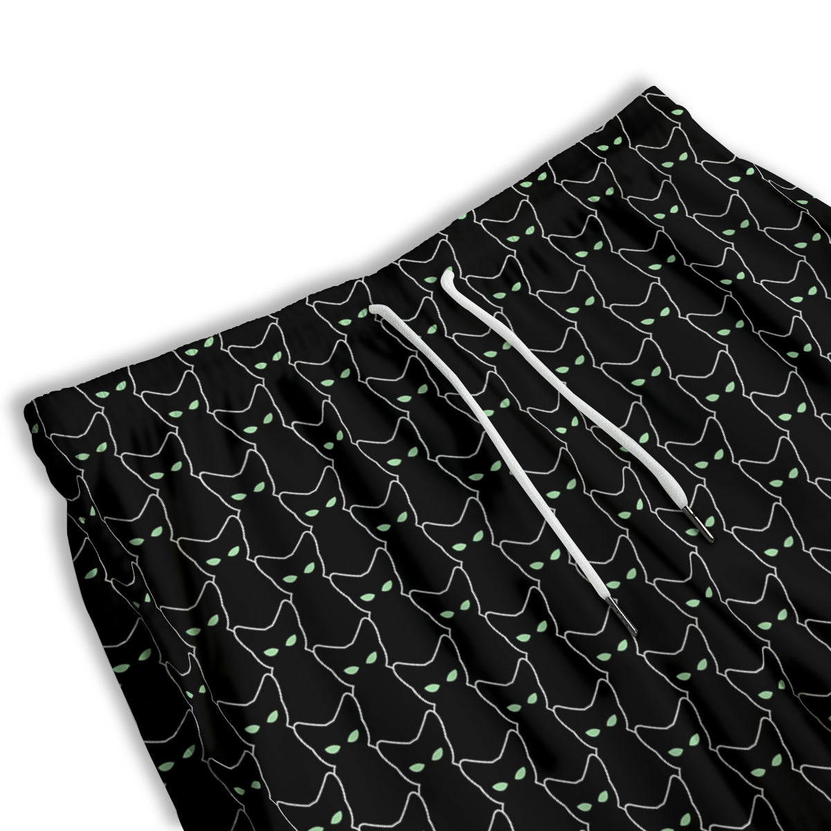 Black Cat Alien Print Pattern Men's Athletic Shorts