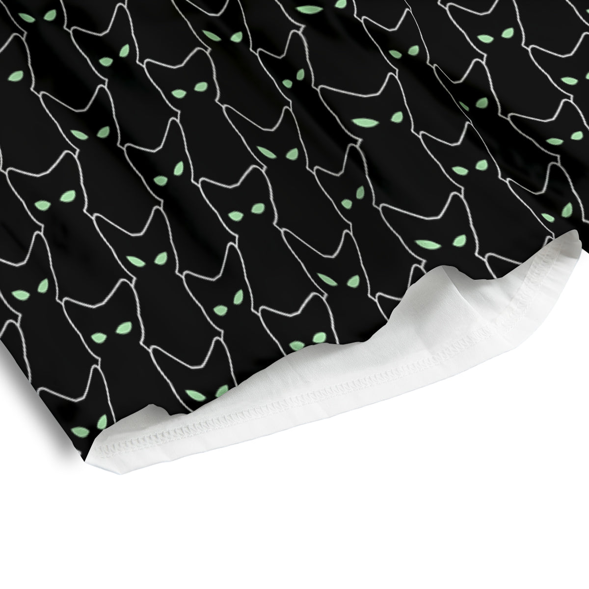 Black Cat Alien Print Pattern Men's Athletic Shorts