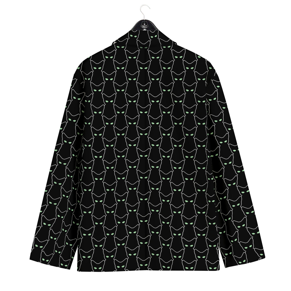 Black Cat Alien Print Pattern Men's Sport Coat-grizzshop