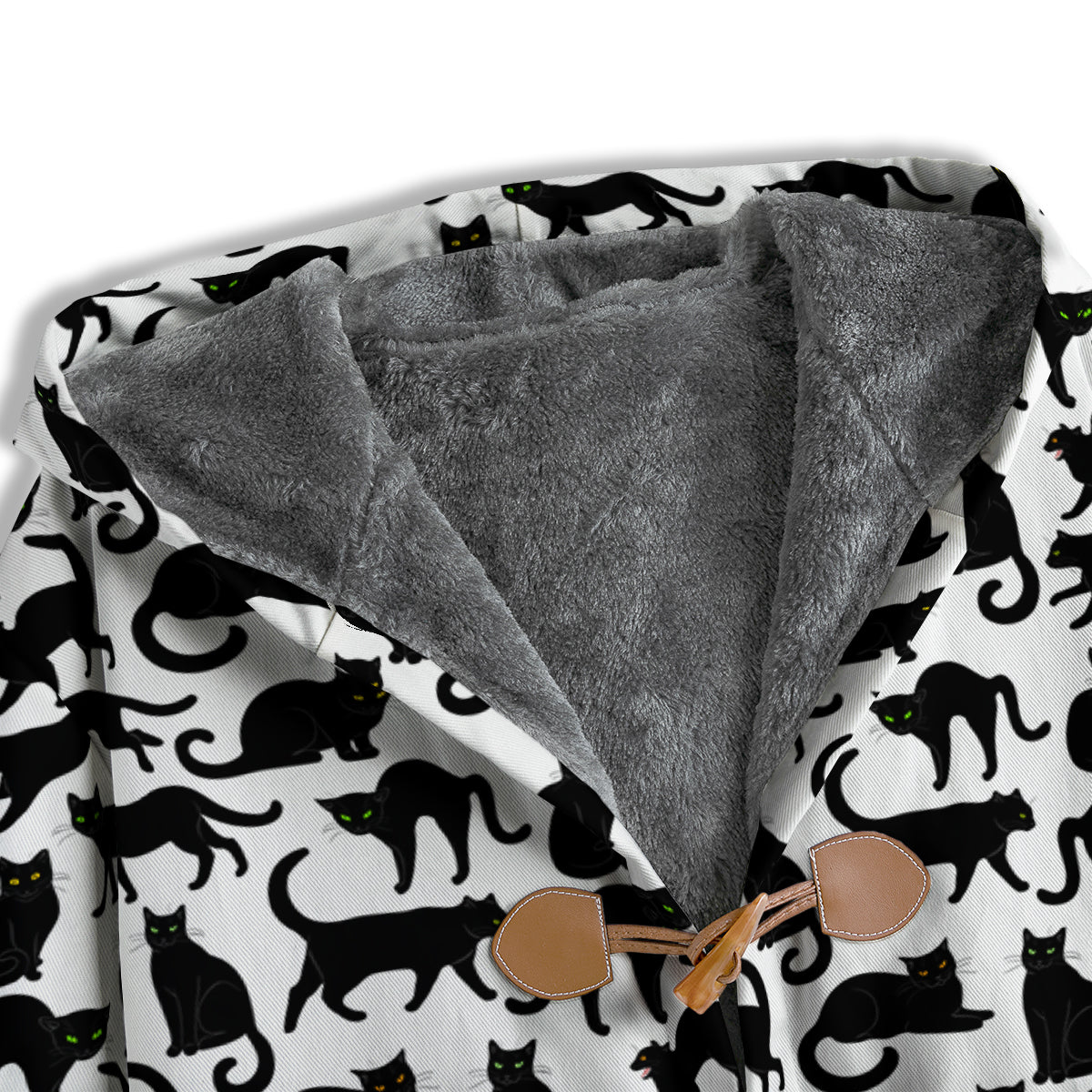 Black Cat And White Print Pattern Men's Windbreaker Jacket-grizzshop