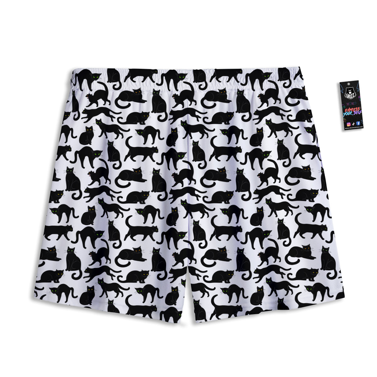 Cartoon Girly Unicorn Print Pattern Mesh Shorts